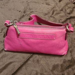 Burberry shoulder / wristlet leather bag